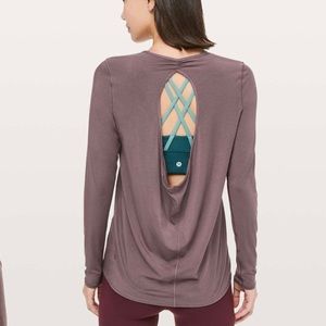 Lululemon Timeless Twist Long Sleeve Antique Bark Size 6
